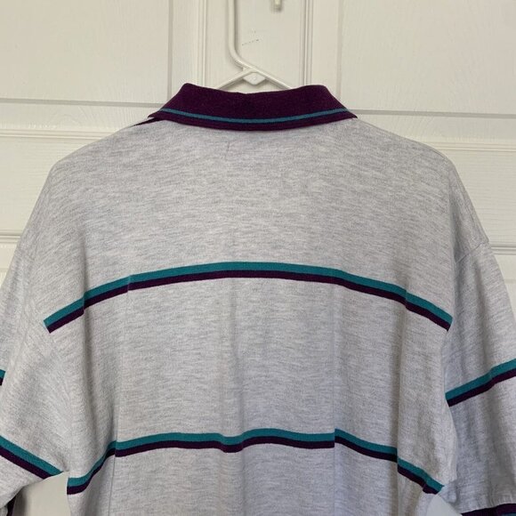 Dehen Alaska Shirt Mens Large Gray Purple Blue Casual Short Sleeve Vintage - Picture 8 of 11